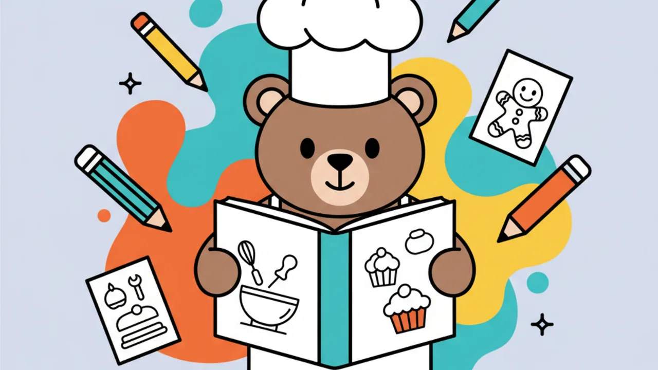Bobbie en la Cocina: Dibujos para Colorear para Pequeños Chefs