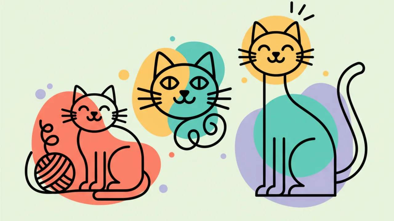 Gatos Line Art: Dibujos para Colorear para Niños y Adultos