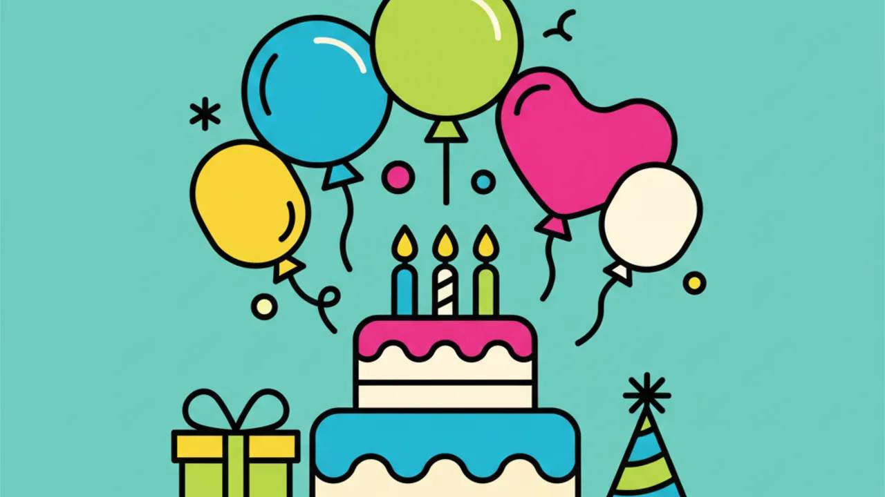 Dibujos de Cumpleaños y Celebraciones para Colorear