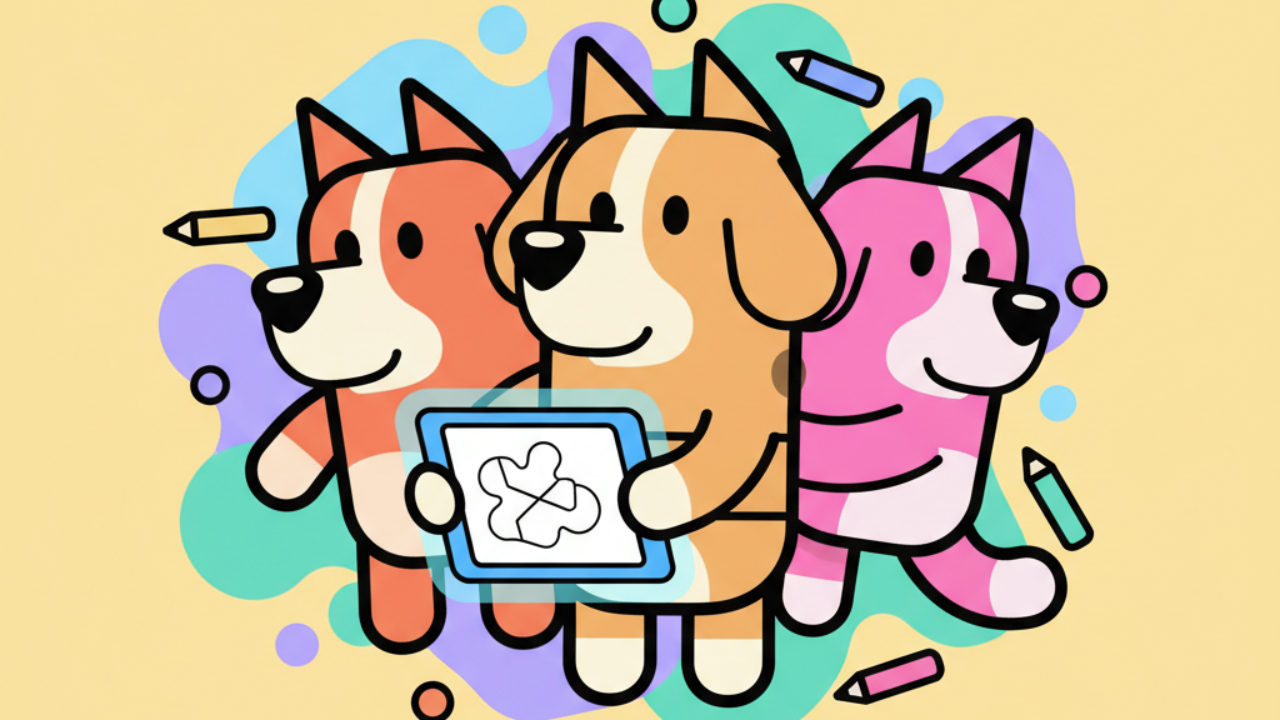 Libro de Colorear Digital: La Pandilla de Bluey Completa