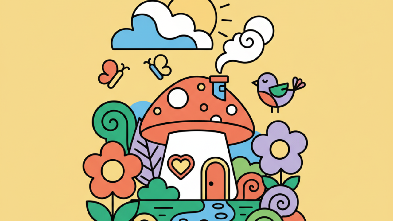 Dibujos de Jardines y Casitas para Colorear y Relajarse