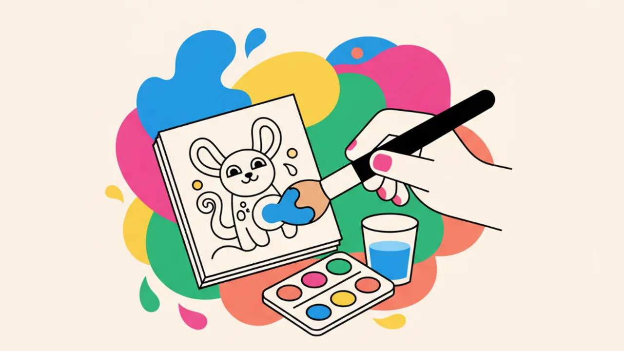 Paso a paso para pintar dibujos con acuarela escolar sin manchar