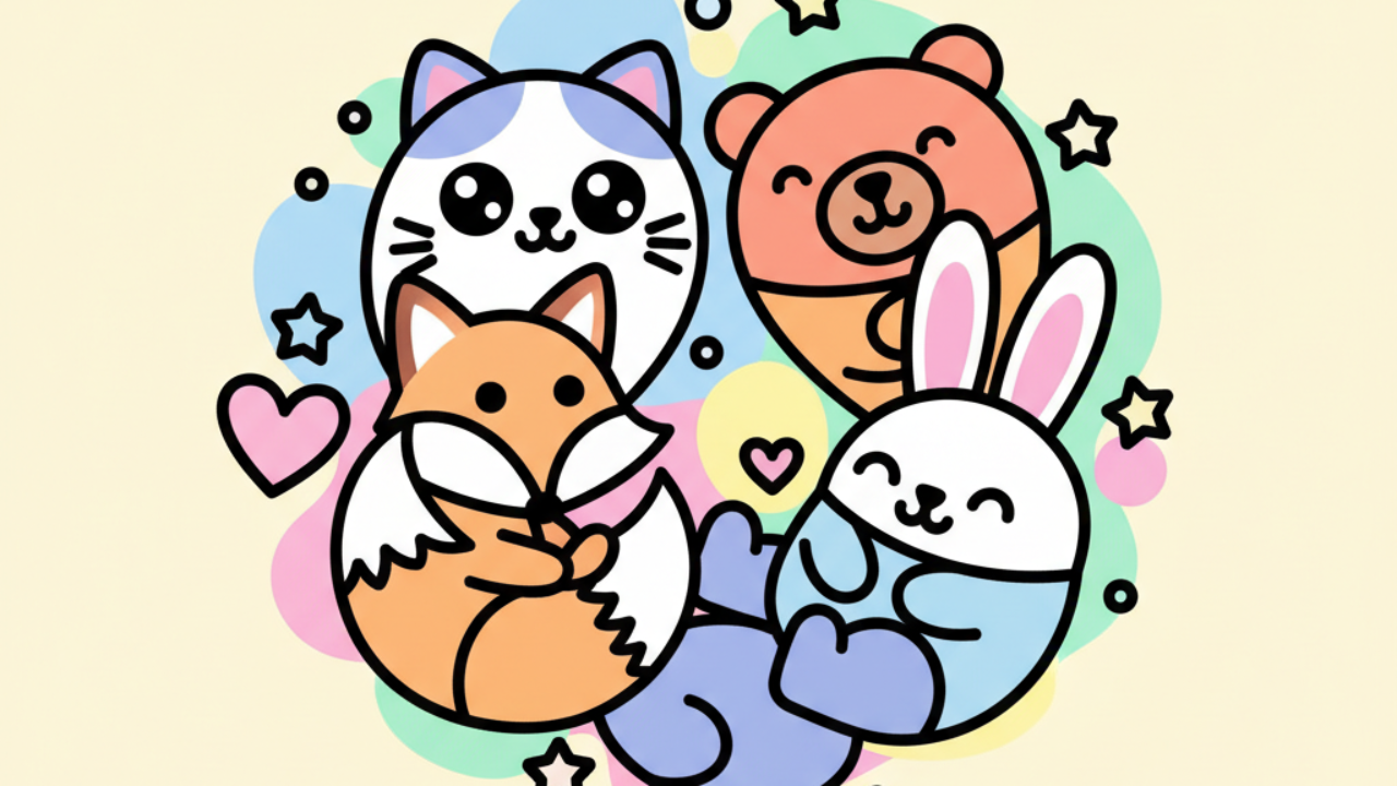 Dibujos de Animales Tiernos: Colección Especial para Colorear