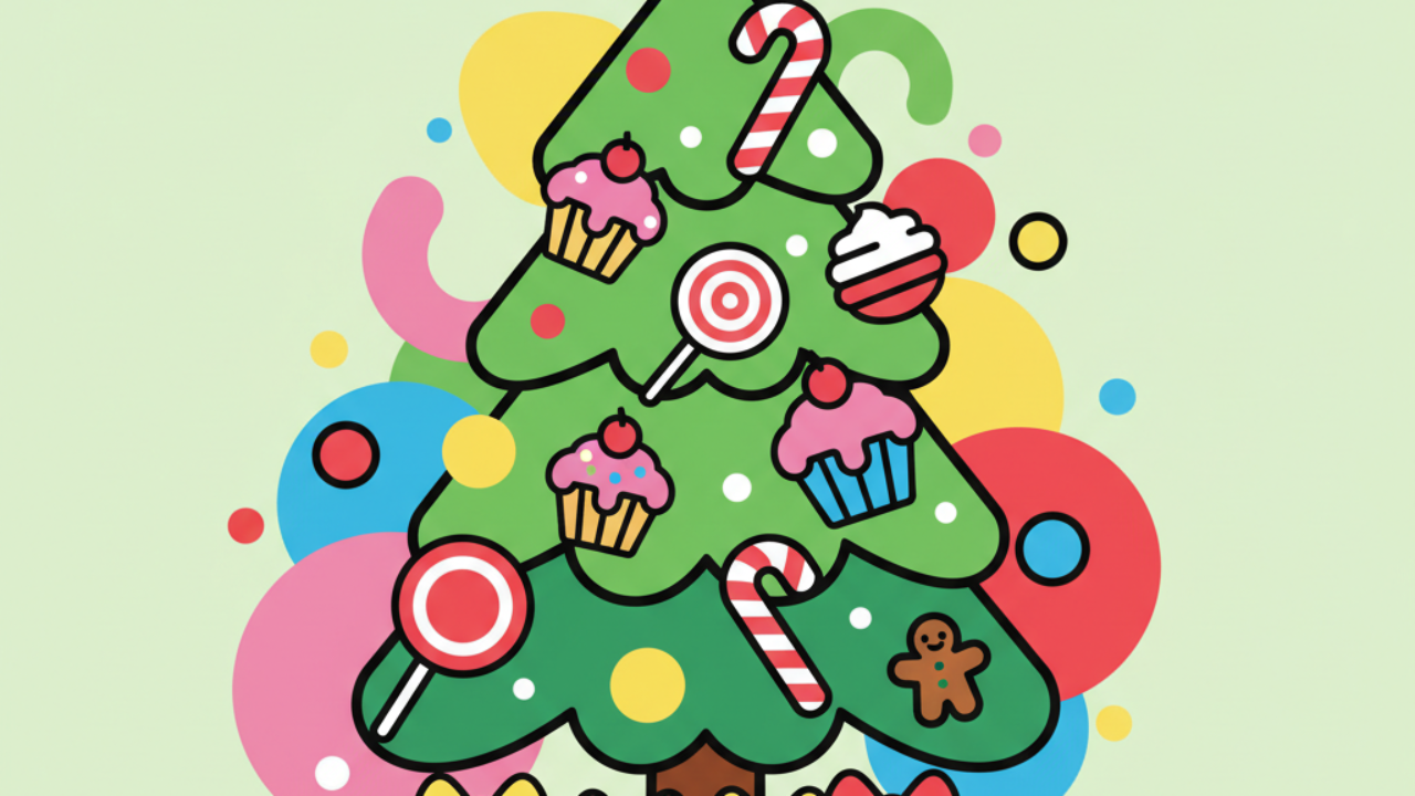 Libro de Colorear Digital: Árboles de Navidad Tiernos y Dulces