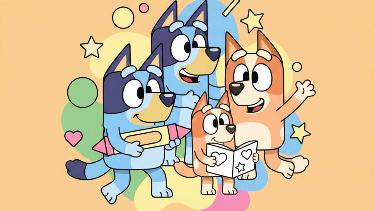 Bluey para colorear: Dibujos increíbles de la familia Heeler