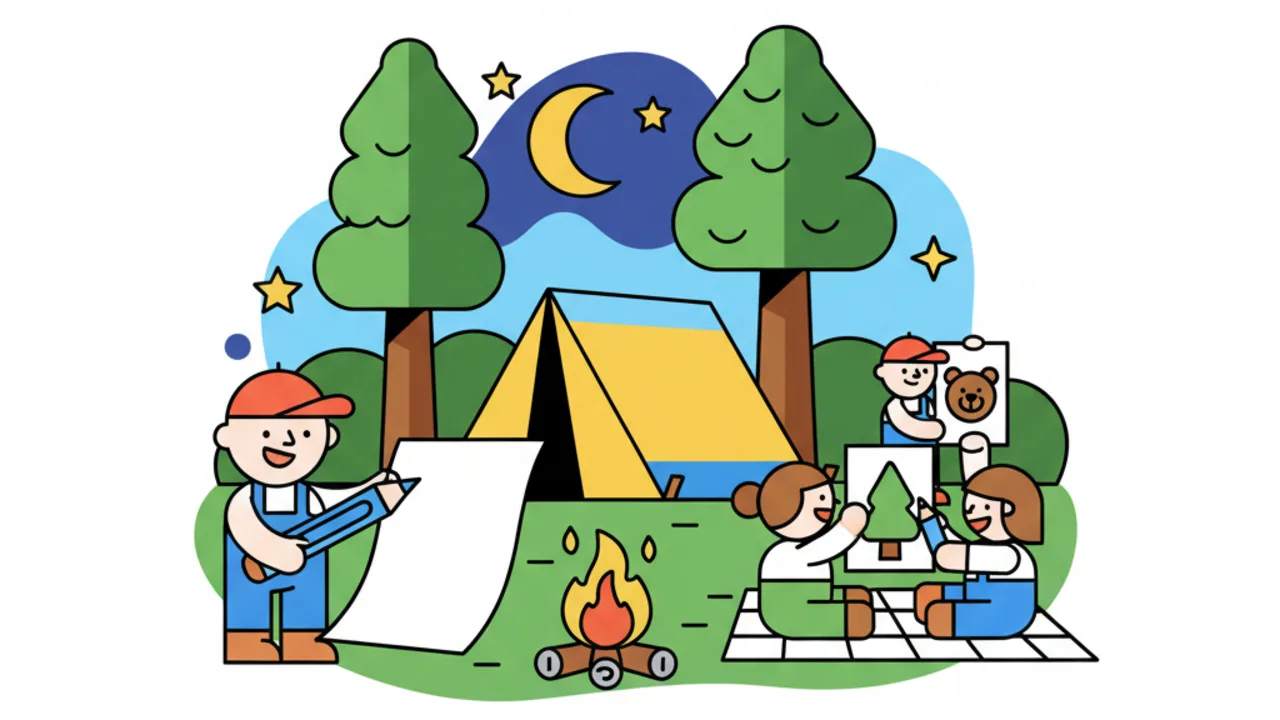Dibujos de Campamentos Educativos para Colorear e Imprimir