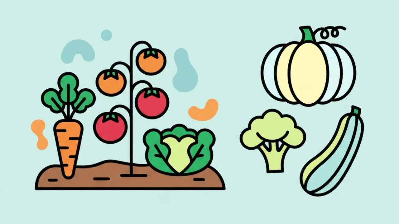 Dibujos de Huerta Realista y Vegetales para Colorear