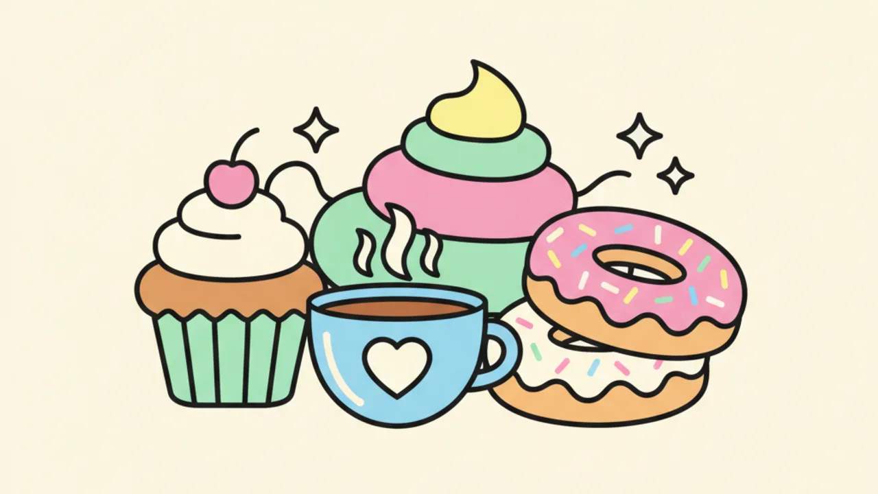 Dibujos Educativos: Artículos de Cafetería para Colorear