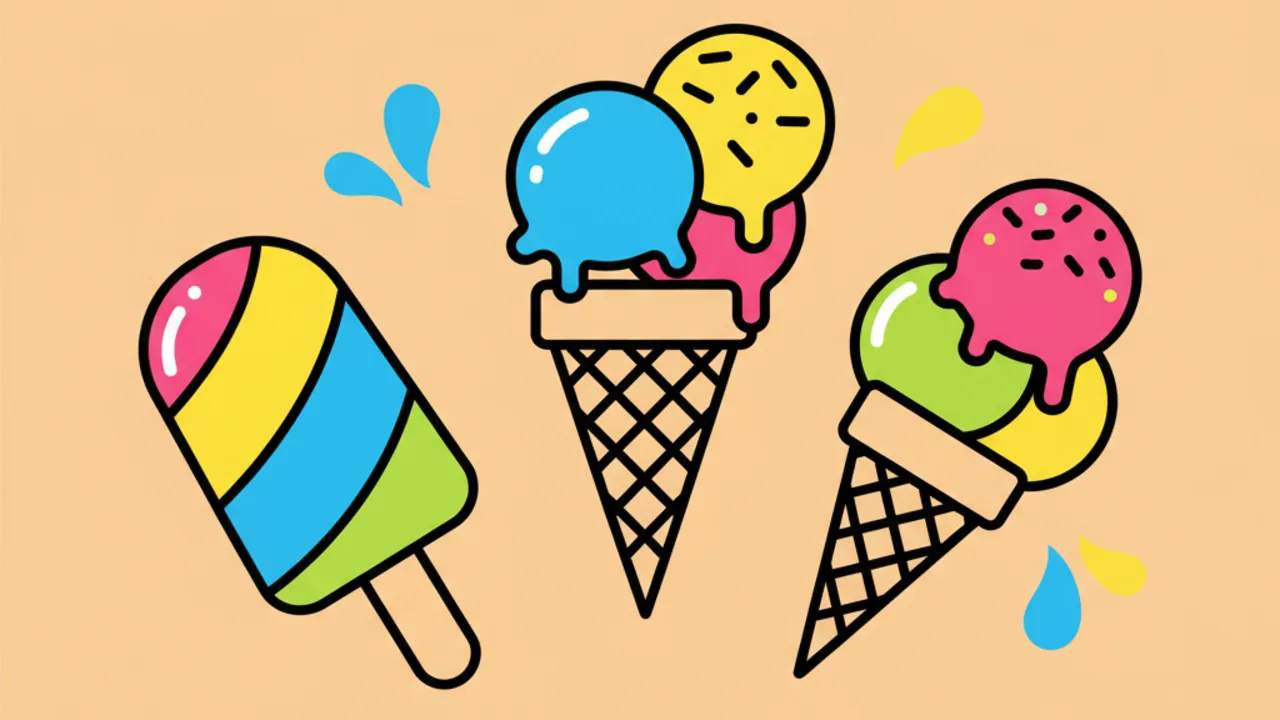 Dibujos de Helados para Colorear: Diversión de Verano