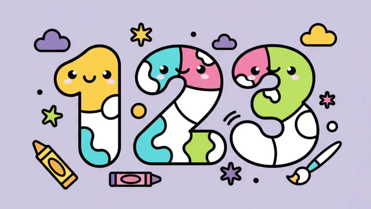Dibujos de Números Lindos para Colorear e Imprimir