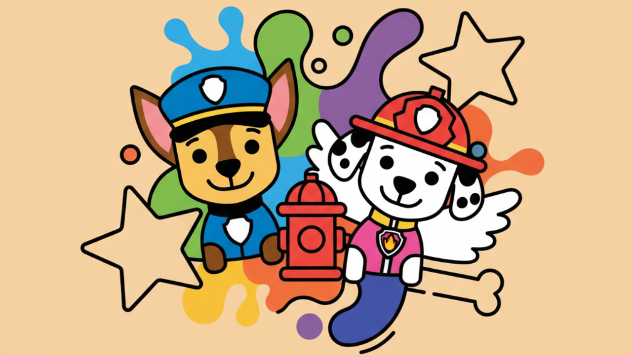 Paw Patrol para Colorear: Dibujos Gratis y Divertidos