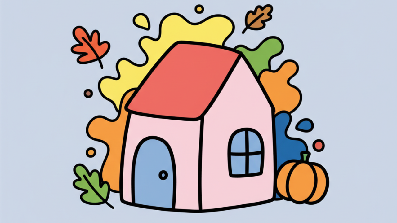 Dibujos de la Casa de Peppa Pig para Colorear e Imprimir