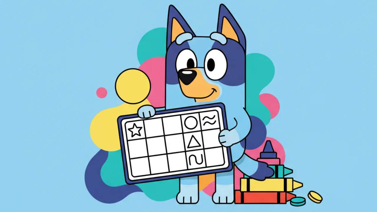 Bingo de Bluey para Colorear: Dibujos Educativos e Ideas