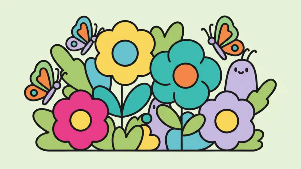 Dibujos de Jardín Encantado para Colorear e Imprimir