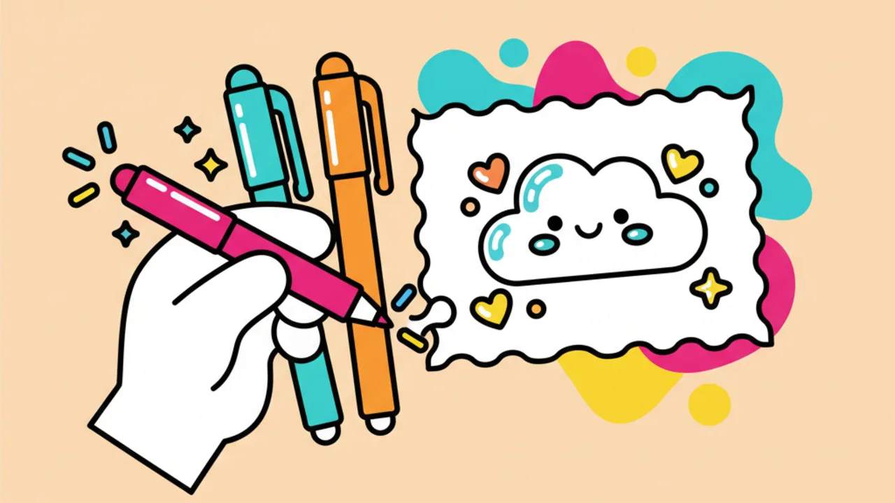 Cómo Usar Plumas de Gel para Detalles en Dibujos Kawaii
