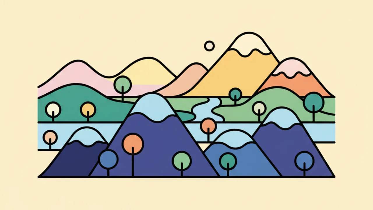 Técnicas de profundidad para colorear paisajes y escenarios