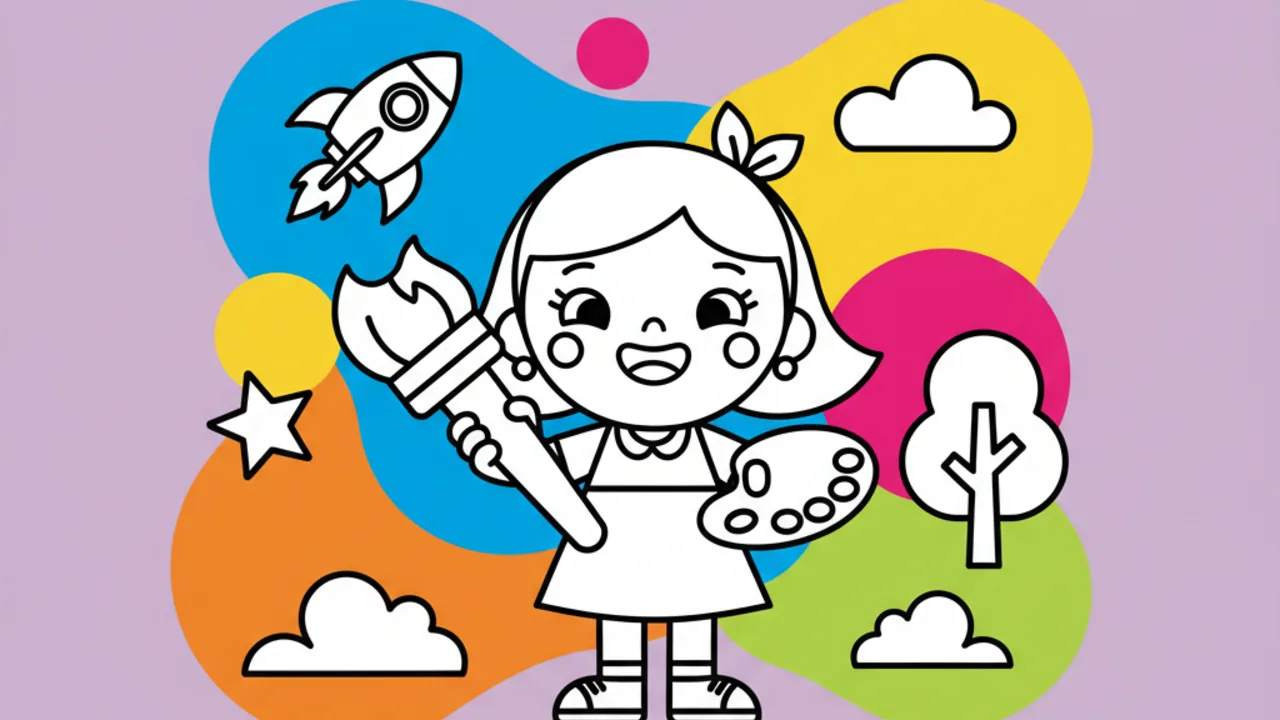 Lila para Colorear: Dibujos Educativos de Mundo Bita
