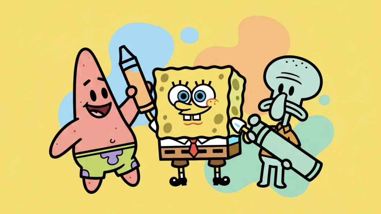 Bob Esponja Kawaii: Dibujos Lindos para Colorear e Imprimir