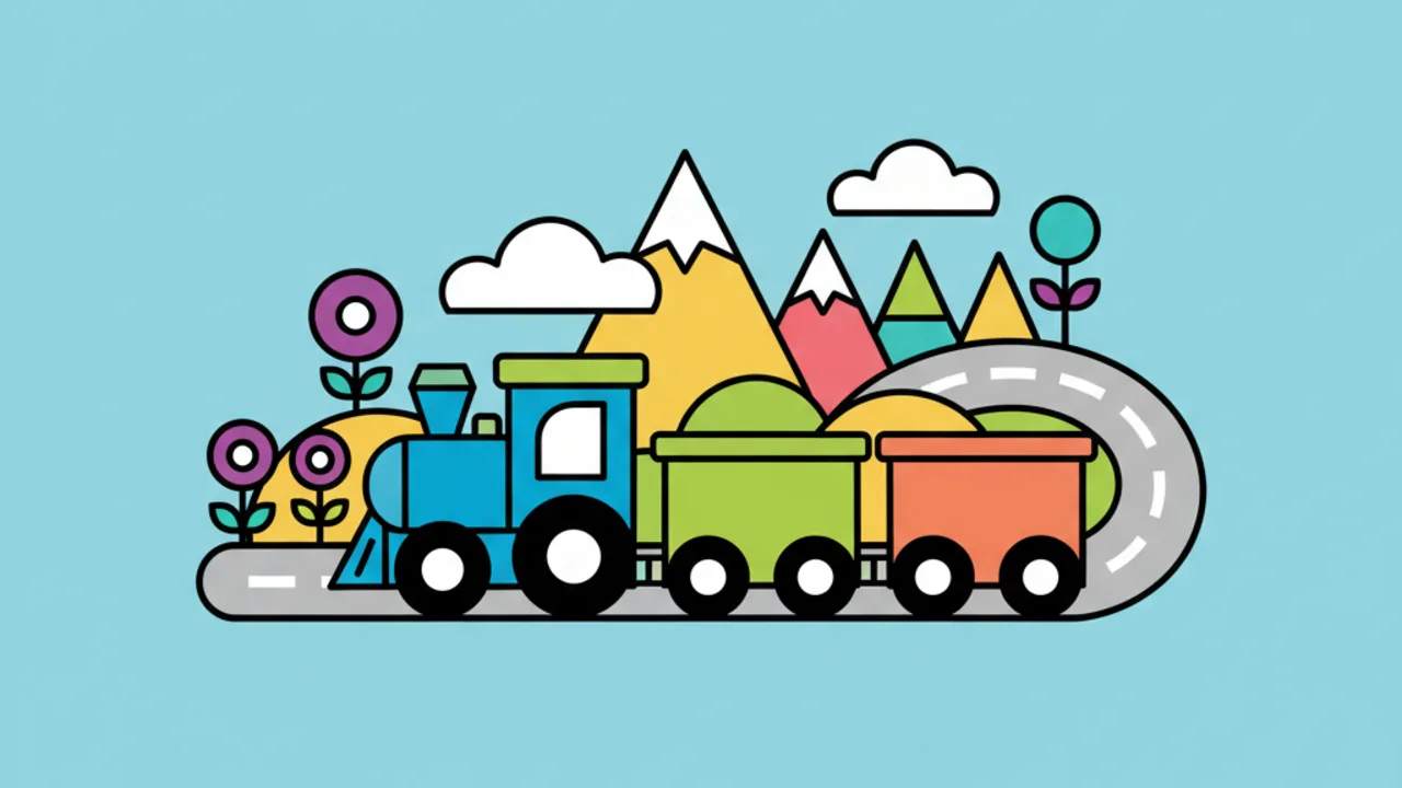 Actividad Infantil: Dibujos de Tren en el Camino
