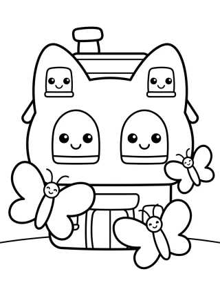 Desenho de La Casa de Muñecas Mágica de Gabby para colorir e imprimir grátis