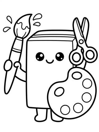 Desenho de Bebé Caja y Arte Colorido para colorir e imprimir grátis