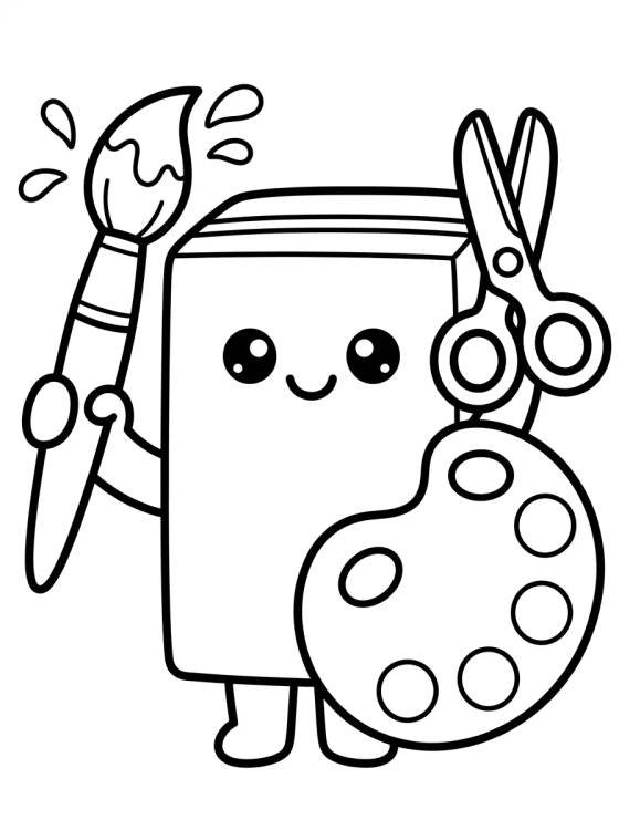 Desenho de Bebé Caja y Arte Colorido para colorir e imprimir grátis