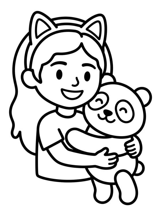 Desenho de Gabby y Pandy Patas Sonriendo para colorir e imprimir grátis