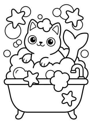 Desenho de Siregata en el Spa de Burbujas para colorir e imprimir grátis