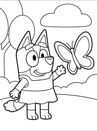 Desenho de Bingo Jugando en el Parque para colorir e imprimir grátis