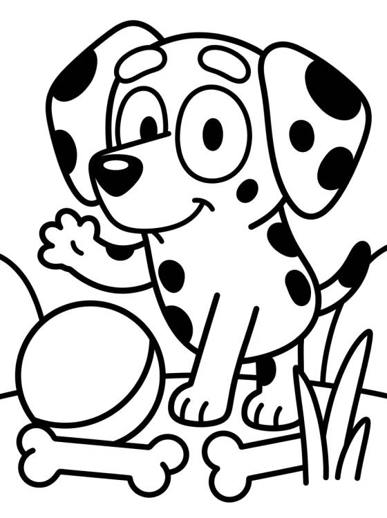 Desenho de Chloe la Dálmata Jugando para colorir e imprimir grátis