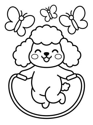 Desenho de Coco la Poodle Tierna para colorir e imprimir grátis