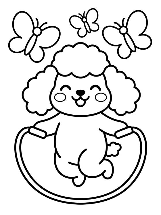 Desenho de Coco la Poodle Tierna para colorir e imprimir grátis