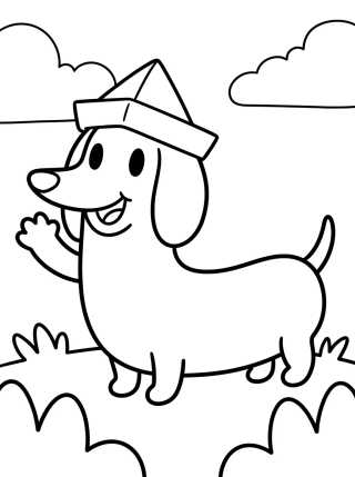 Desenho de Snickers el Perrito Salchicha para colorir e imprimir grátis
