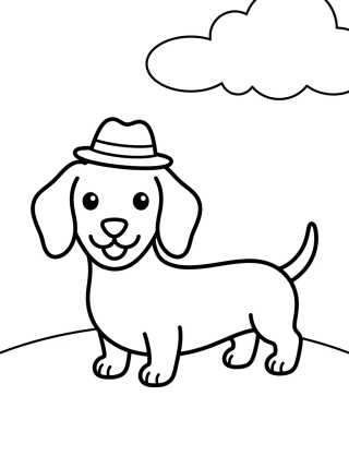 Desenho de Snickers el Perrito Salchicha para colorir e imprimir grátis