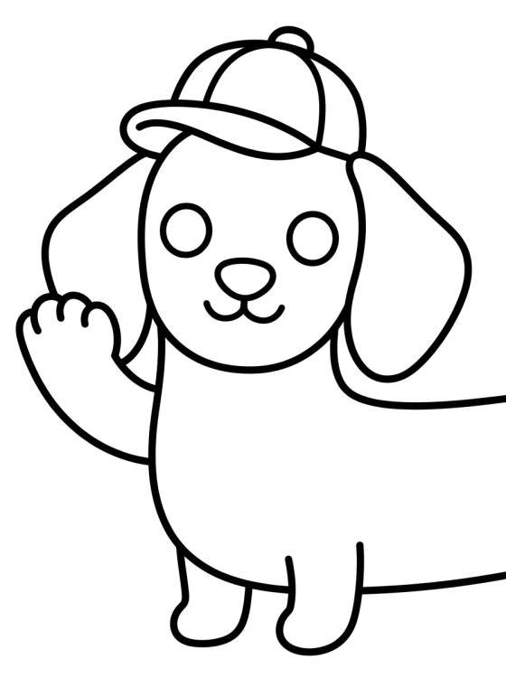 Desenho de Snickers el Perro Salchicha para colorir e imprimir grátis