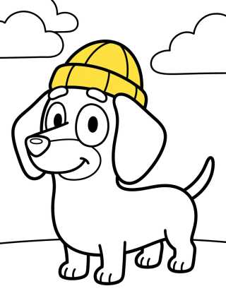 Desenho de Snickers el Perro Salchicha para colorir e imprimir grátis