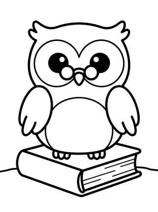 Desenho de Búho Sabio para Colorear para colorir e imprimir grátis