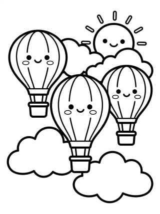 Desenho de Fiesta de Globos en las Alturas para colorir e imprimir grátis