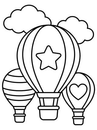 Desenho de Festival de Globos Aerostáticos para colorir e imprimir grátis