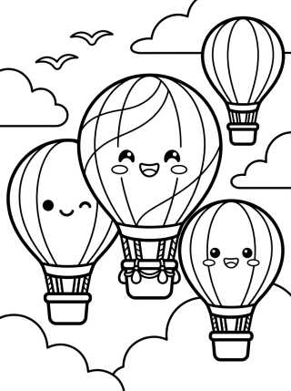 Desenho de Festival de Globos en el Cielo para colorir e imprimir grátis