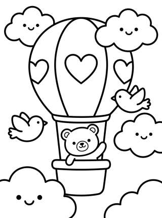 Coleção de desenhos para colorir: Globos y Cielo