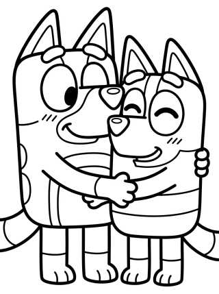 Desenho de Abrazo de Bandit y Chilli para colorir e imprimir grátis
