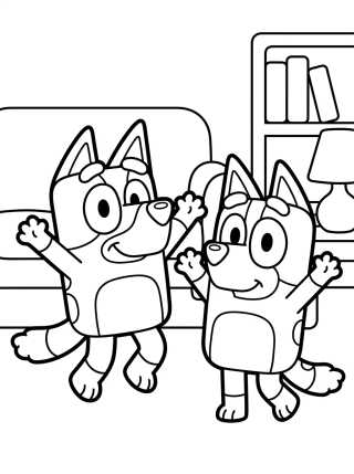 Desenho de Bandit y Chilli Bailando para colorir e imprimir grátis