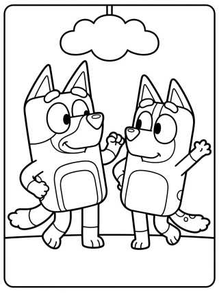 Desenho de Bandit y Chilli Bailando Juntos para colorir e imprimir grátis