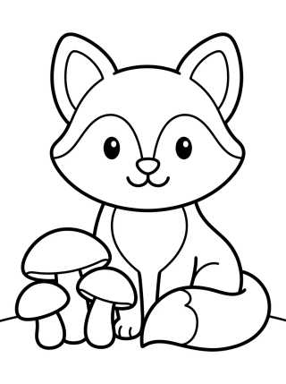 Desenho de Zorrito en el Bosque para colorir e imprimir grátis