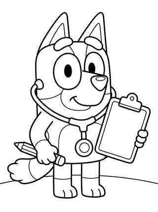Desenho de Bingo Jugando a la Doctora para colorir e imprimir grátis