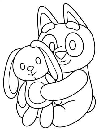 Desenho de Bingo con su Conejito Floppy para colorir e imprimir grátis
