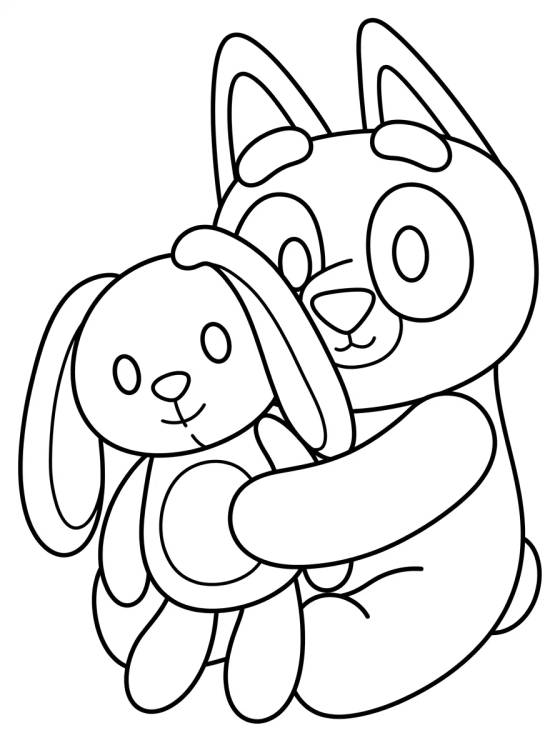 Desenho de Bingo con su Conejito Floppy para colorir e imprimir grátis