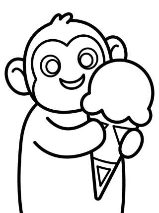Desenho de Bingo Comiendo Helado para colorir e imprimir grátis
