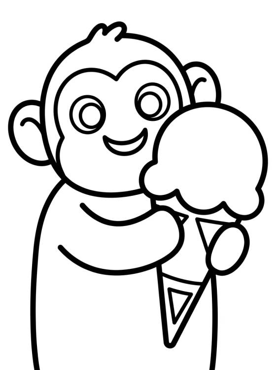 Desenho de Bingo Comiendo Helado para colorir e imprimir grátis